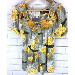 Ric Rac Anthropologie Women's Small Gold Gray Ivor